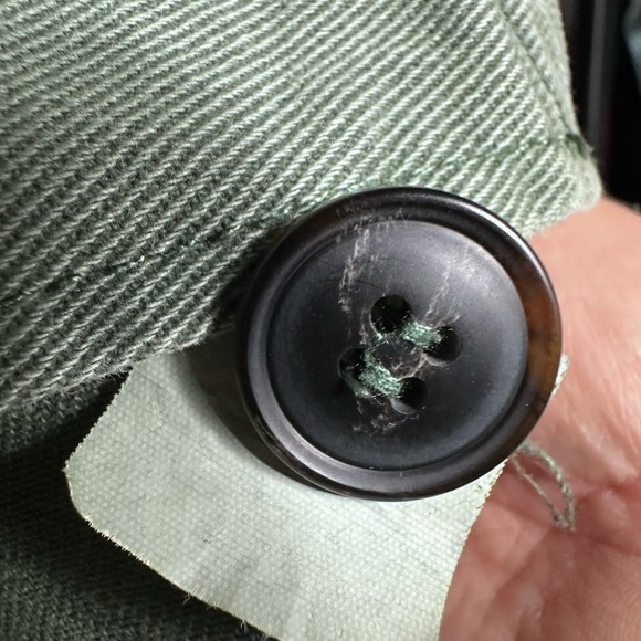 ZARA Collection Green Utility Jacket Four Pocket Cotton Women's Small military - Picture 5 of 9